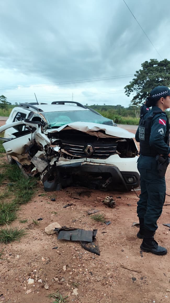 Imagem - Acidente entre veículos na BR-155 termina com três mortos no trecho Rio Maria–Xinguara