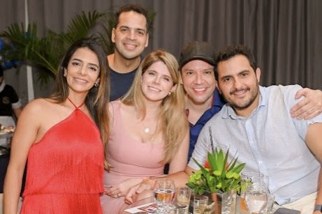 Tiago com os amigos, João Paulo e Betsy Ledo, Italo e Mayara Macola
