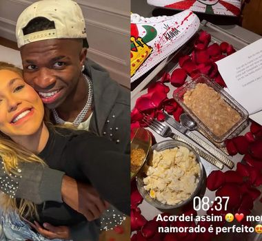 Imagem - Vini Jr. presenteia Virginia com cesta e tênis personalizado no dia de estreia na Sapucaí