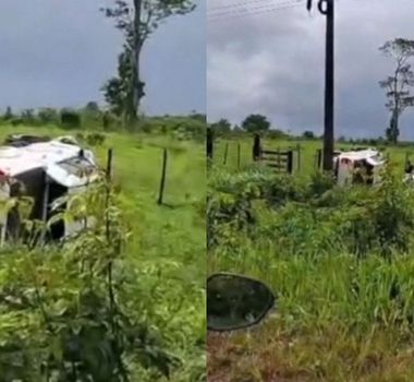 Imagem - Caminhonete com deputado paraense capota em estrada próximo a Salinas