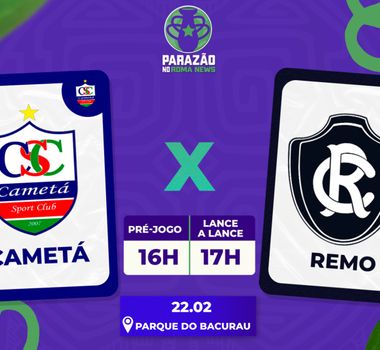 Imagem - Cametá e Remo decidem vaga na final do Parazão em jogo único no Parque do Bacurau