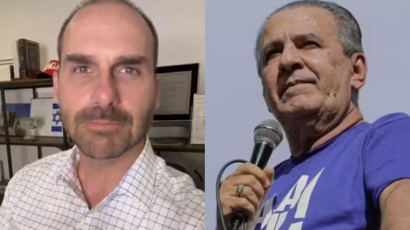 (Eduardo Bolsonaro e Silas Malafaia)  