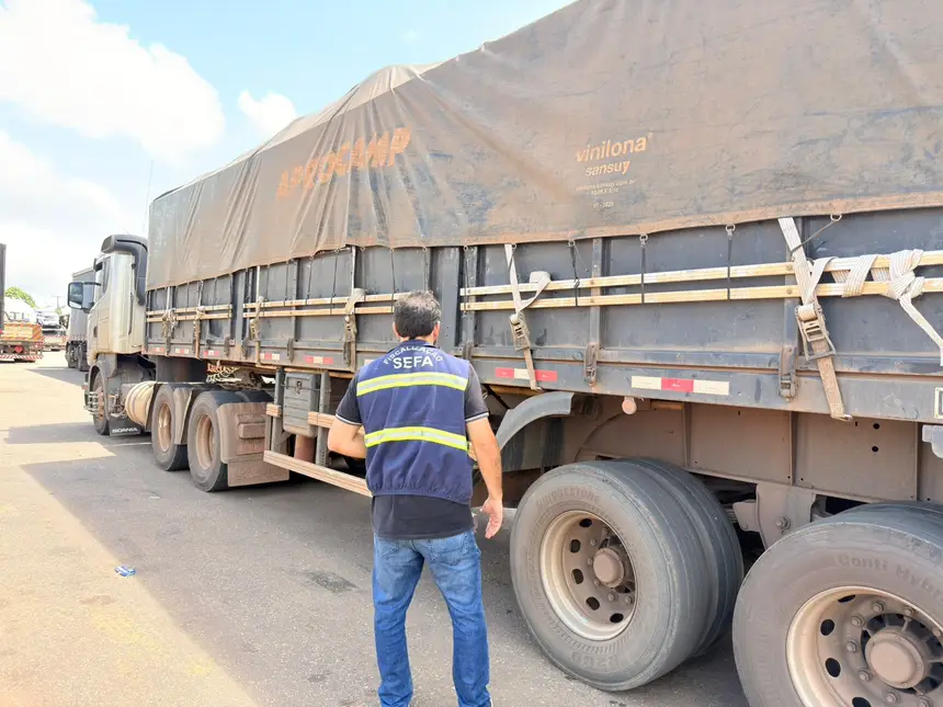 Imagem - Sefa apreende veículos com transporte irregular de ração e madeira em três regiões do Pará