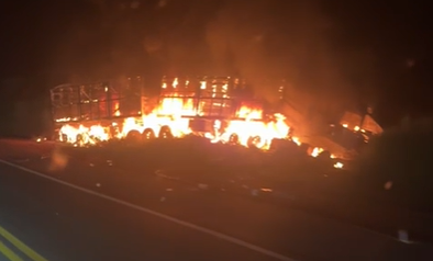 Vídeo: caminhão é queimado após acidente que matou quatro indígenas em Jacundá