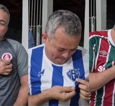 Imagem - Torcedor do Paysandu viraliza ao usar camisas de Inter e Fluminense para provocar o Remo