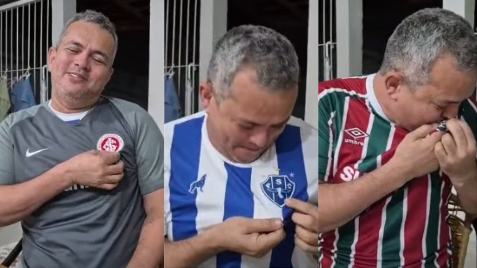 Imagem - Torcedor do Paysandu viraliza ao usar camisas de Inter e Fluminense para provocar o Remo