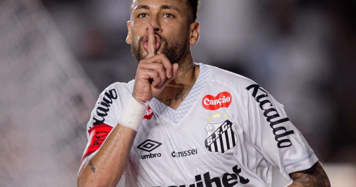 Neymar marcou os dois gols na vitória do Peixe -