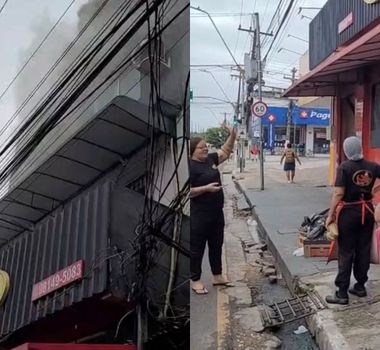 Imagem - Princípio de incêndio é registrado em estabelecimento comercial no bairro da Pedreira
