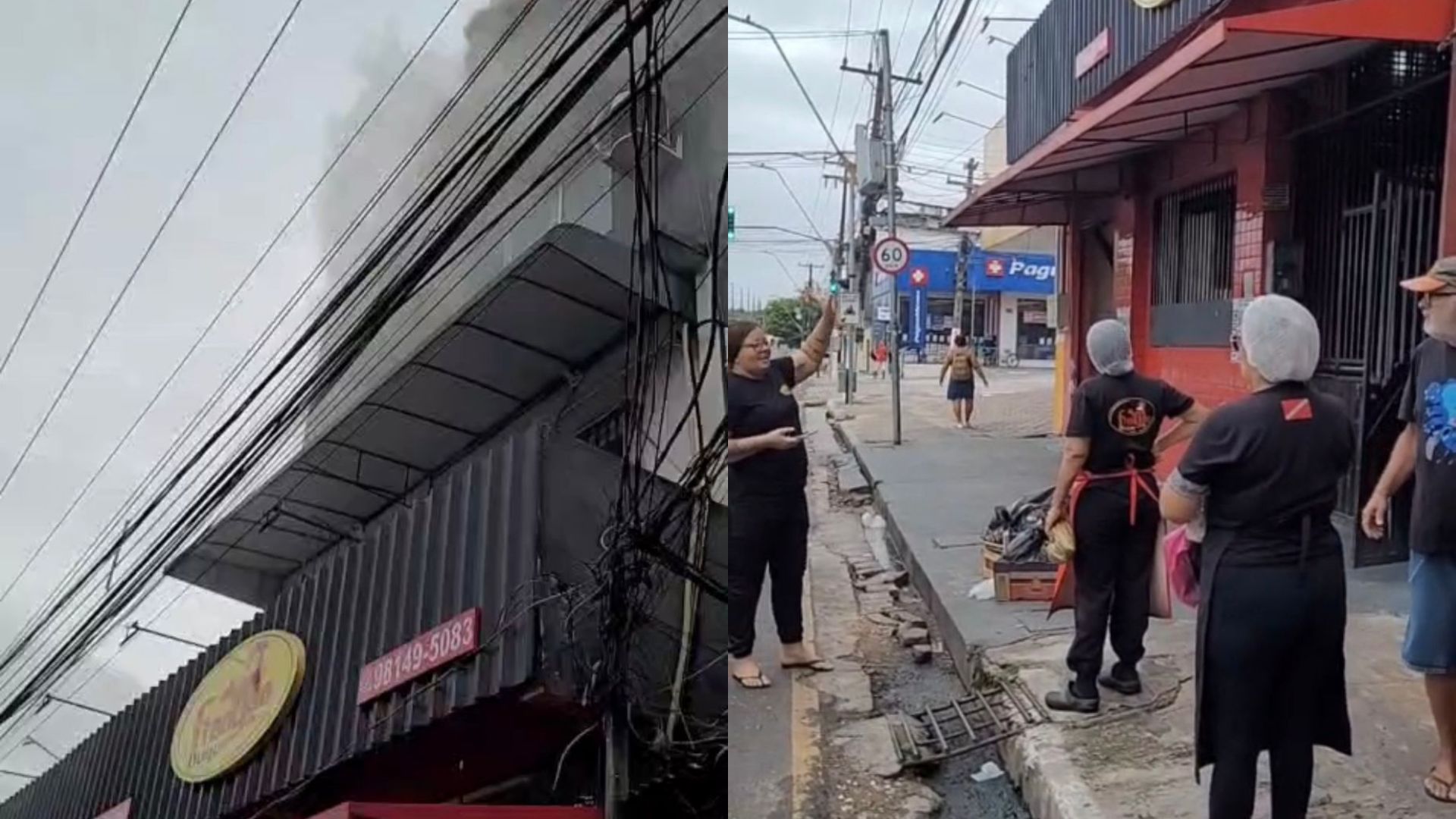 Princípio de incêndio é registrado em estabelecimento comercial no bairro da Pedreira