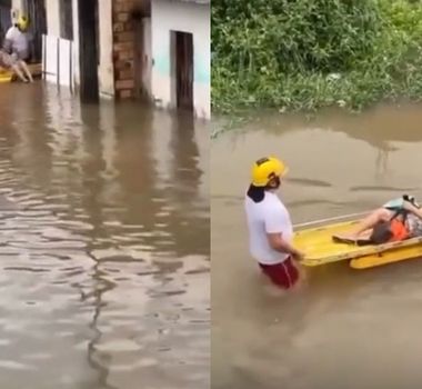 Imagem - Chuva forte e maré alta causam alagamentos em Bragança