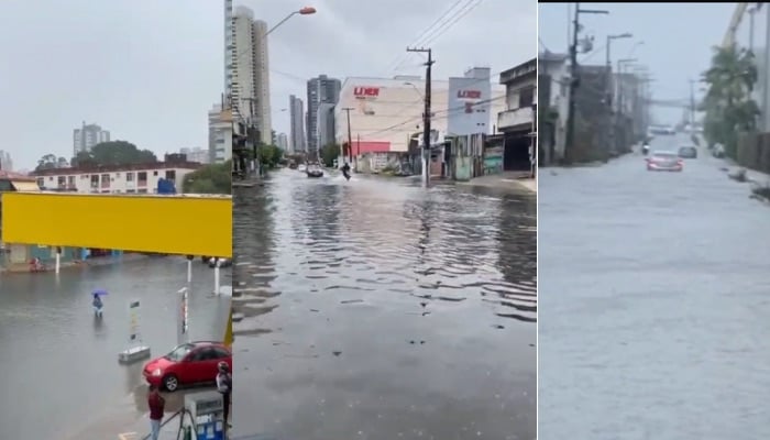 Imagem - Chuva forte provoca alagamentos em bairros de Belém neste sábado (28)