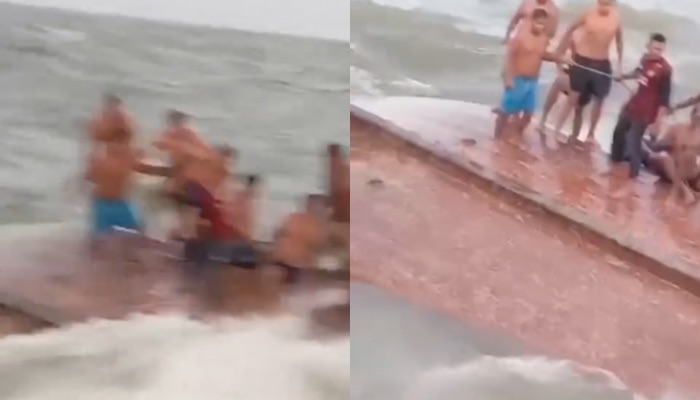 Imagem - Embarcação de Vigia naufraga em alto-mar durante viagem para o Amapá