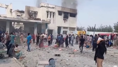 Foto da escola atingida pelo bombadeiro no Irã