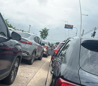 Imagem - Congestionamento é registrado na entrada do Mangueirão antes do clássico Re-Pa, em Belém