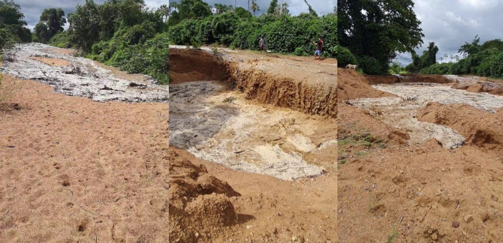 A seca prolongada trouxe dificuldades para produtores e famílias que dependem do rio para atividades diárias, como irrigação, criação de animais e consumo doméstico.