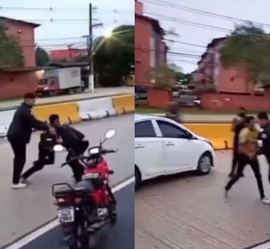 Imagem - Briga após acidente entre motociclistas causa confusão na avenida Augusto Montenegro, em Belém