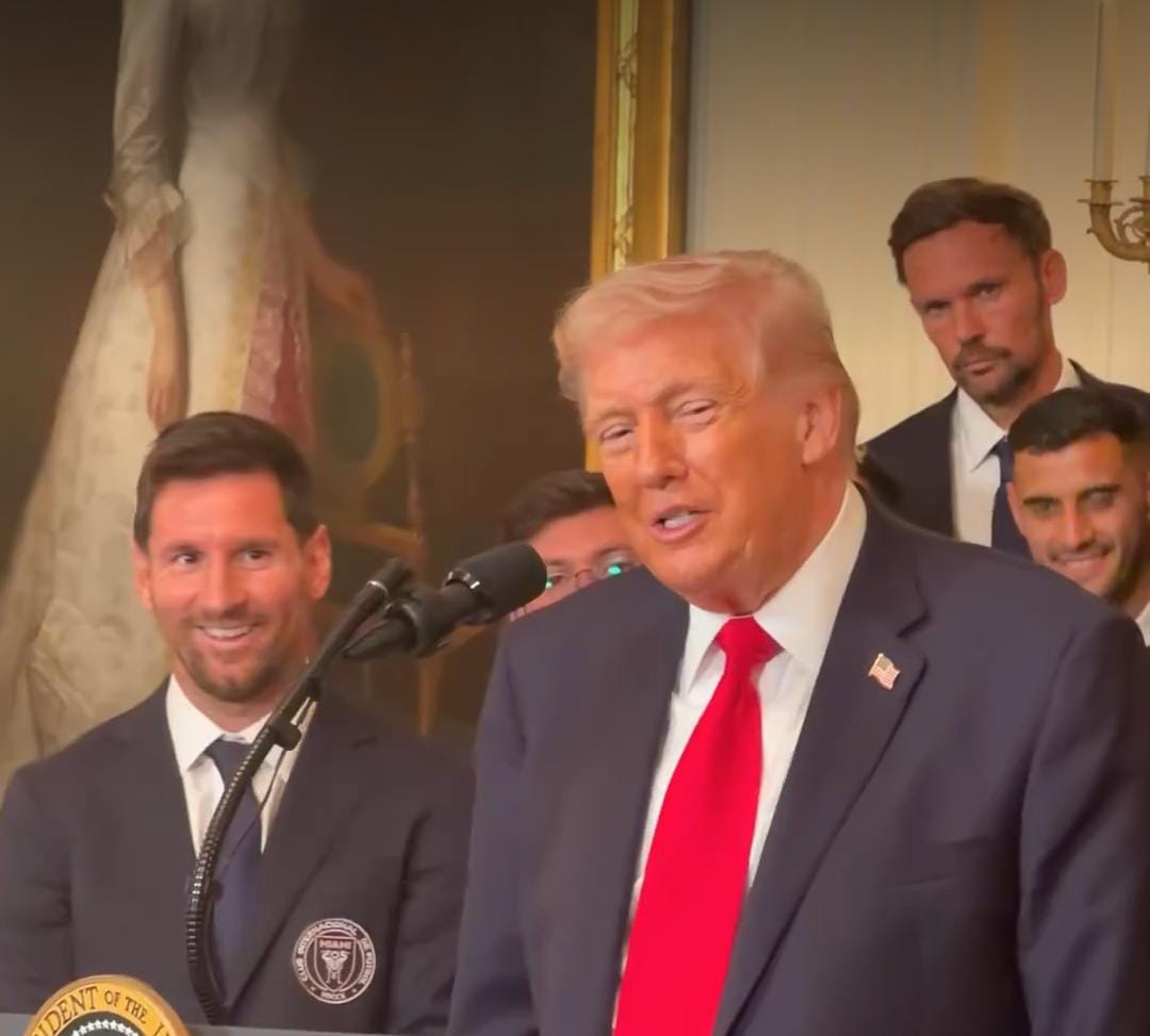 (Trump recebe Messi e demais jogadores do Inter Miami)