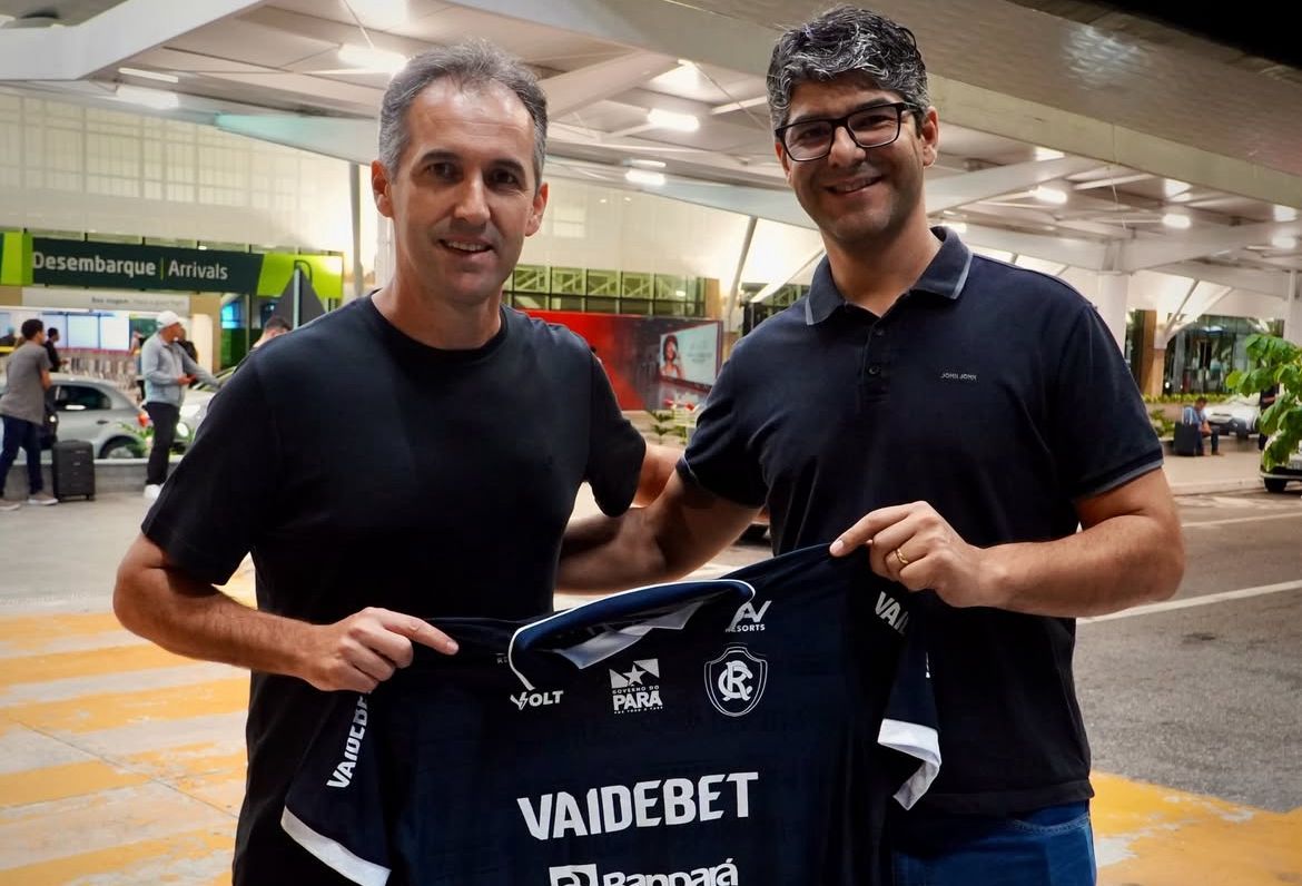 Léo Condé e o executivo do Leão, Luís Vagner Vivian - 