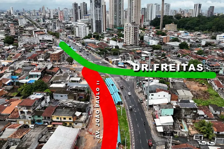 Interdição da Avenida João Paulo II para obras do viaduto começa hoje; confira o trecho