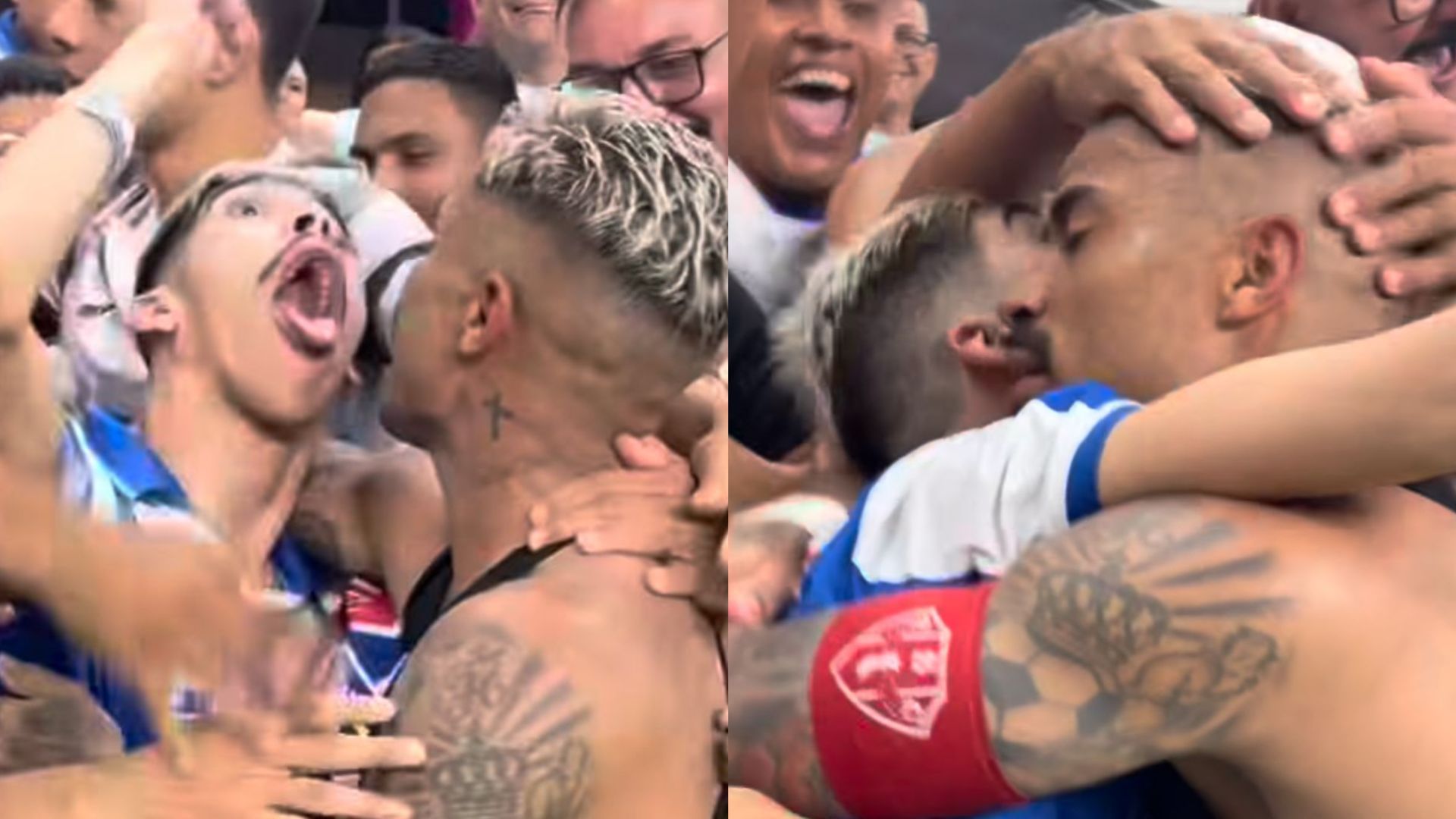 Marcinho e Pampam após o título do Paysandu - 