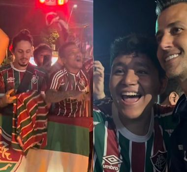 Imagem - Vídeo: Fluminense é recebido em Belém com festa de torcedores antes de jogo contra o Remo