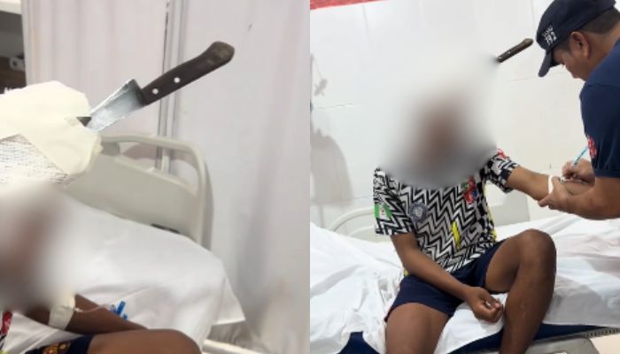 Menino de 14 anos tem faca cravada na cabeça durante briga com irmão no Marajó