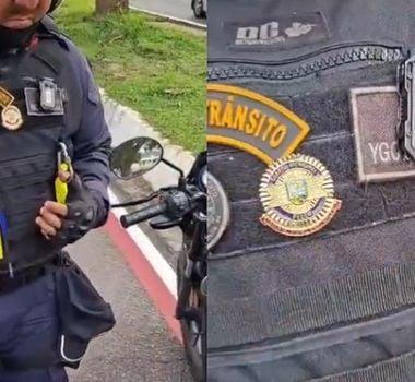 Imagem - Motociclista questiona agente de trânsito com identificação encoberta durante abordagem em Belém