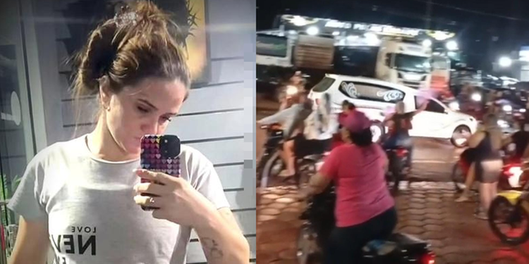 Centenas de pessoas se reuniram para receber o corpo de Alciely de Almeida no município de Tomé-Açu, na noite desta sexta-feira (13)