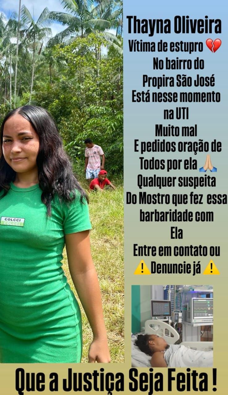 Divulgação feita pela família da vítima em grupos de mensagens.