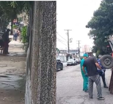 Imagem - Homem é flagrado despejando entulho na avenida Almirante Barroso, em Belém