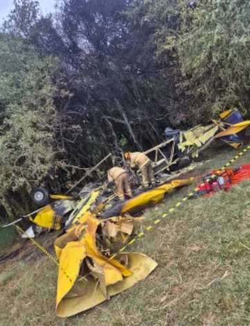 Imagem - Piloto morre após queda de avião agrícola no interior do Rio Grande do Sul