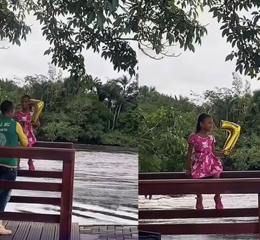 Imagem - Mototaxista é filmado fotografando a filha na Orla de São Miguel do Guamá