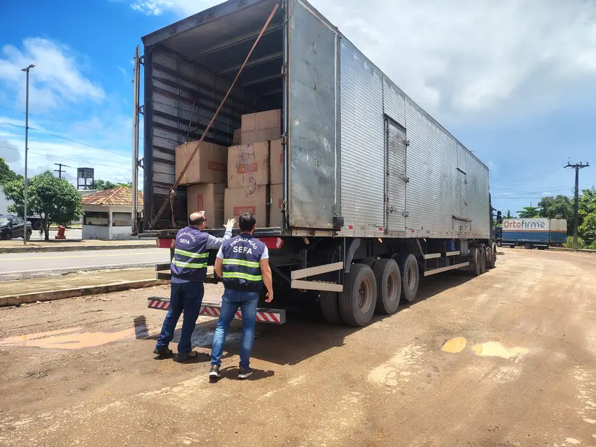 Carga irregular de eletrônicos é barrada na divisa do Pará com o Maranhão