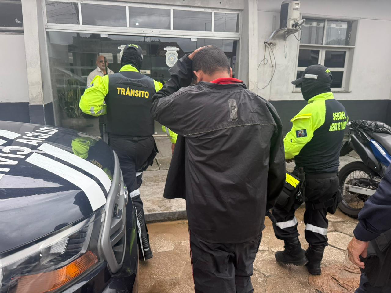 O suspeito foi encaminhado para a Seccional da Marambaia. —