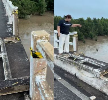 Imagem - Bloco de parapeito da ponte de Mosqueiro cede e moradores cobram manutenção