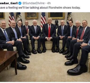 Imagem - Trump dá sapatos de números errados para aliados, eles usam e viram meme