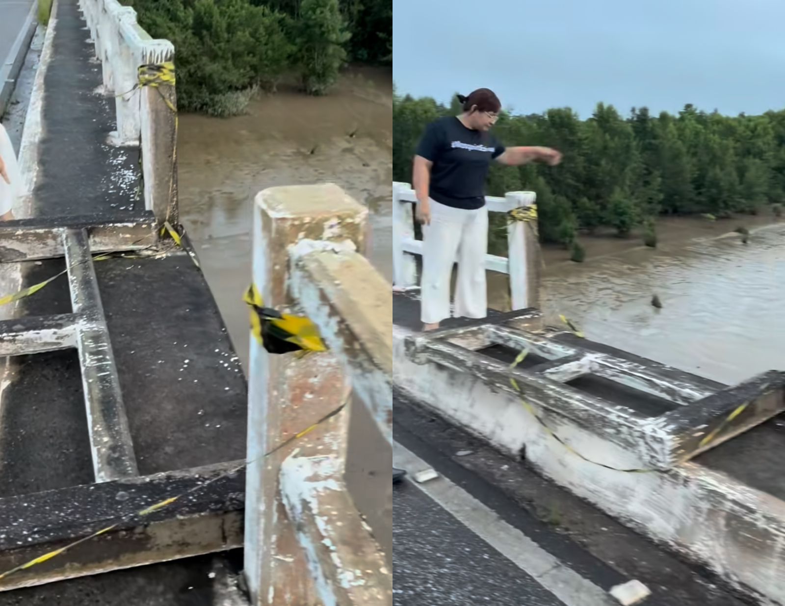 Imagem - Bloco de parapeito da ponte de Mosqueiro cede e moradores cobram manutenção