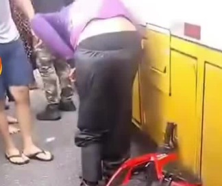 (Motociclista escapou com vida por pouco) 