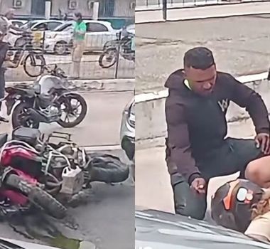 Imagem - Acidente entre moto e carro deixa trânsito lento na Almirante Barroso, em Belém
