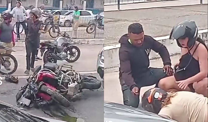 A colisão ocorreu após a moto atingir a parte traseira do carro