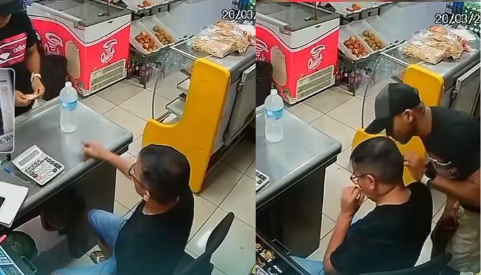 Assalto a mercadinho é registrado por câmeras de segurança em Belém