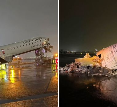 Imagem - Vídeo: colisão entre avião e caminhão de bombeiros deixa mortos e fecha aeroporto em Nova York