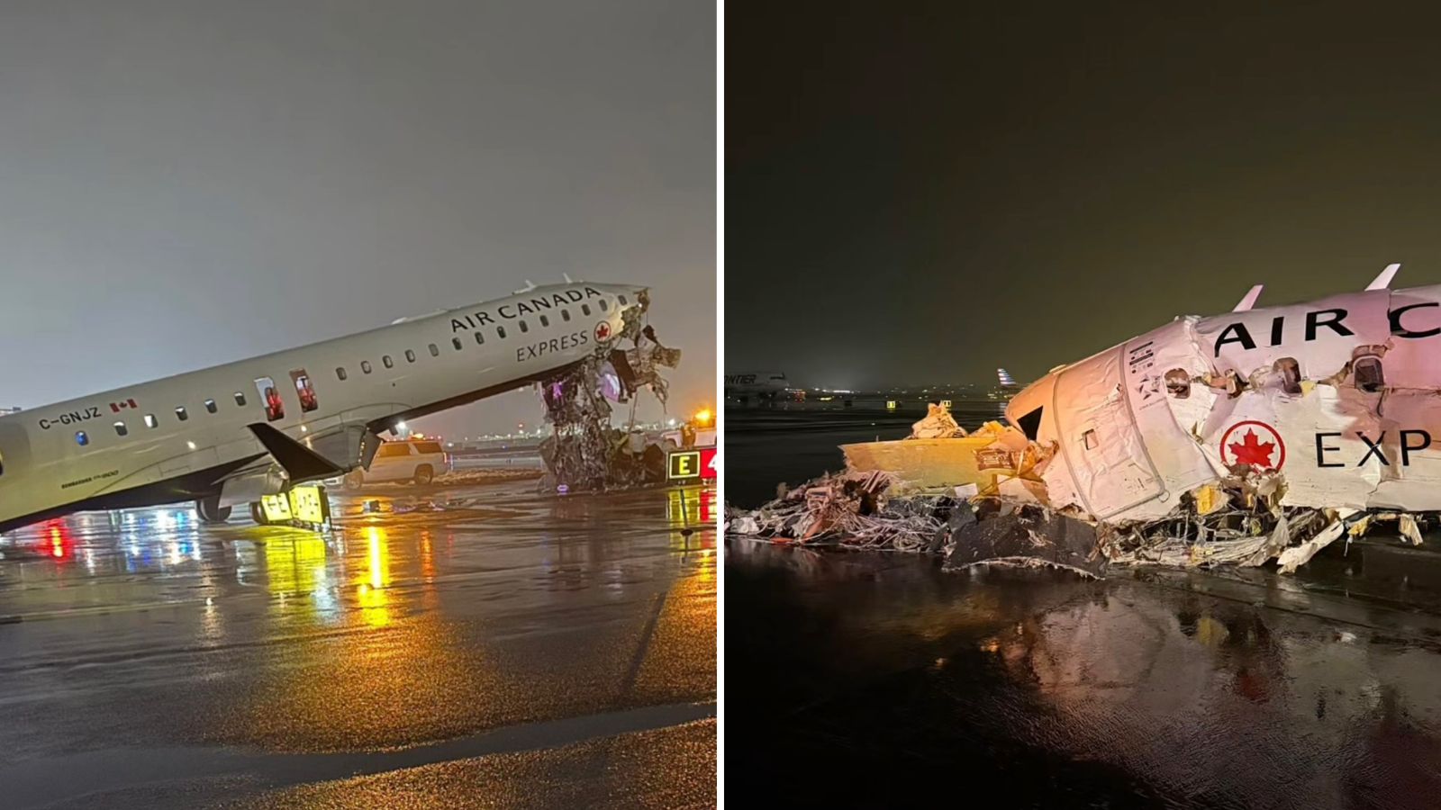 Acidente entre aeronave e caminhão dos bombeiros deixa dois mortos no aeroporto de Nova York, nos EUA - 