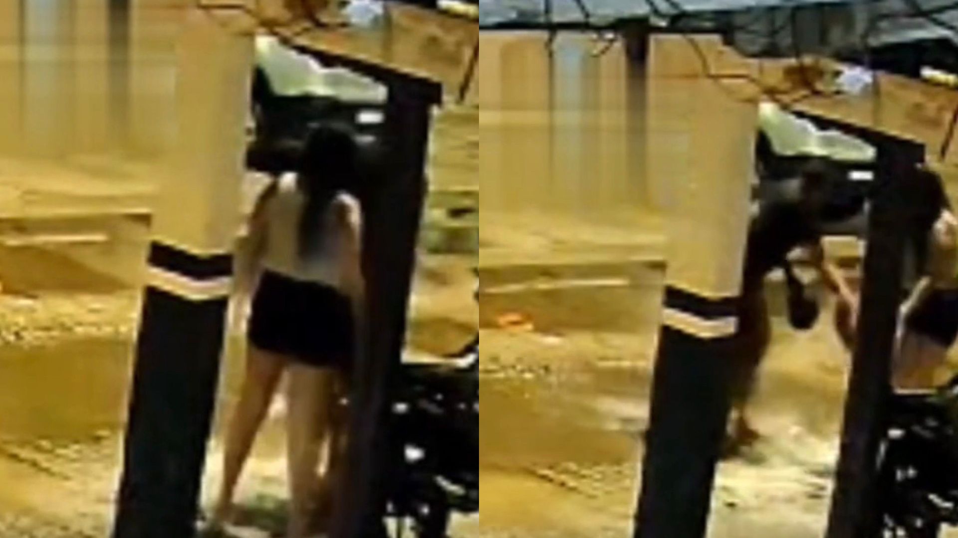 Câmeras registram agressão contra mulher na Praia do Amor, em Outeiro