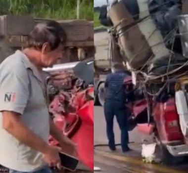 Imagem - Acidente entre carreta e caminhonete deixa um morto na BR-163, no sudoeste do Pará