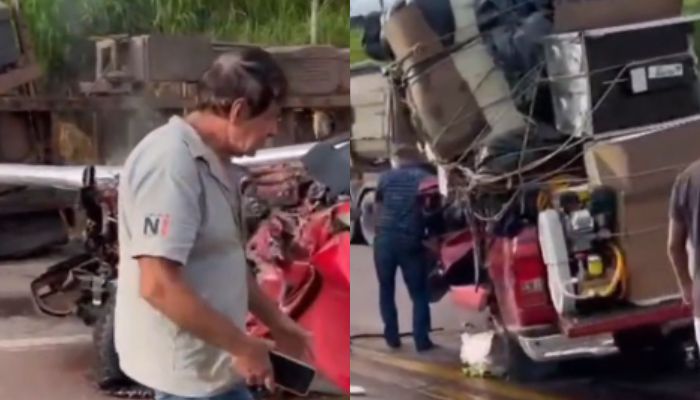 Acidente entre carreta e caminhonete deixa um morto na BR-163, no sudoeste do Pará