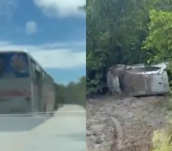 Imagem - Acidente com ônibus é registrado na PA-458, em Bragança