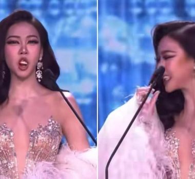 Imagem - Dentes falsos de candidata ao Miss Grand Thailand 2026 caem durante apresentação no palco