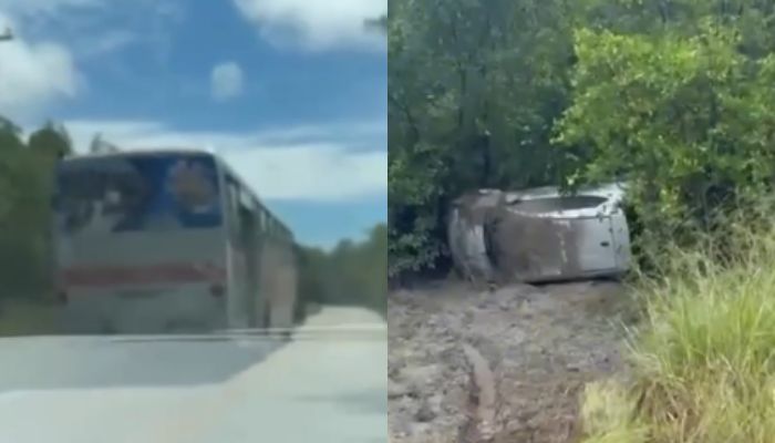 Acidente com ônibus é registrado na PA-458, em Bragança