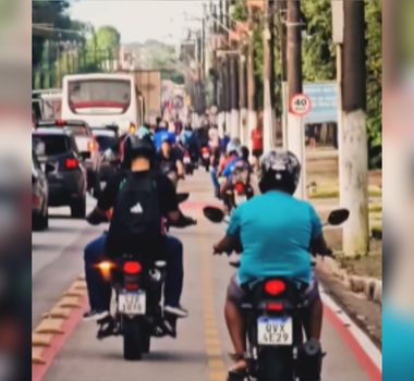 Imagem - Vídeo mostra motos invadindo ciclofaixa na Arthur Bernardes, em Belém